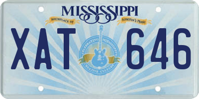 MS license plate XAT646