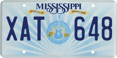 MS license plate XAT648