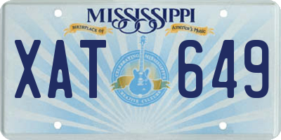 MS license plate XAT649