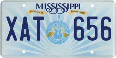 MS license plate XAT656