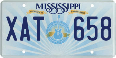 MS license plate XAT658