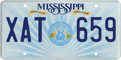 MS license plate XAT659