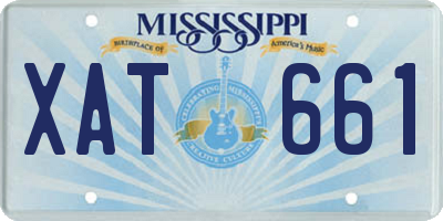 MS license plate XAT661