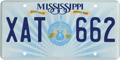 MS license plate XAT662