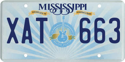 MS license plate XAT663