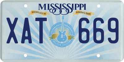 MS license plate XAT669