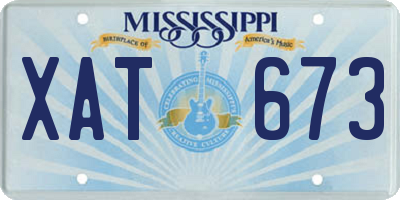 MS license plate XAT673