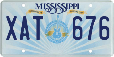 MS license plate XAT676