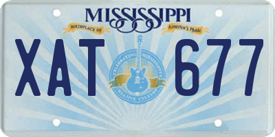 MS license plate XAT677