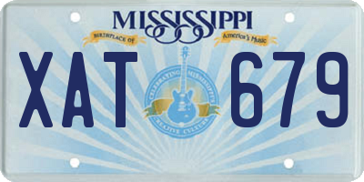 MS license plate XAT679