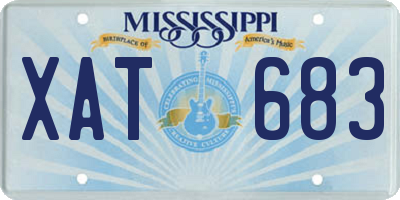 MS license plate XAT683