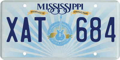 MS license plate XAT684