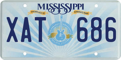 MS license plate XAT686