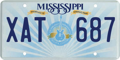 MS license plate XAT687