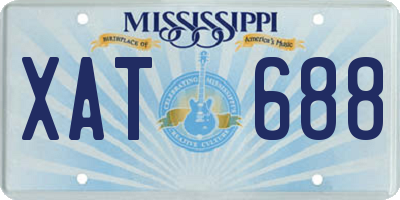 MS license plate XAT688