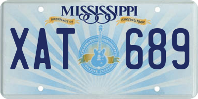 MS license plate XAT689