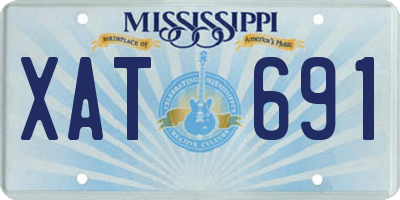 MS license plate XAT691