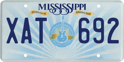 MS license plate XAT692