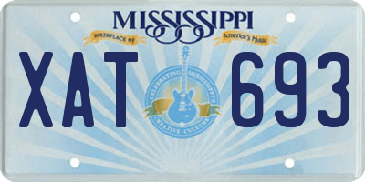 MS license plate XAT693