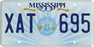 MS license plate XAT695