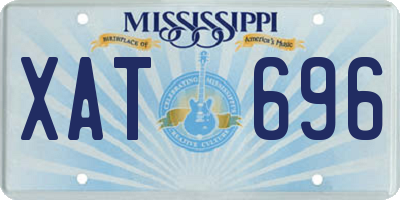 MS license plate XAT696