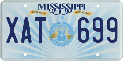 MS license plate XAT699