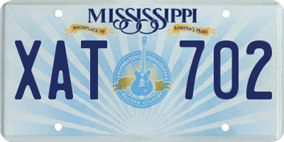 MS license plate XAT702