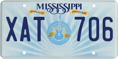 MS license plate XAT706