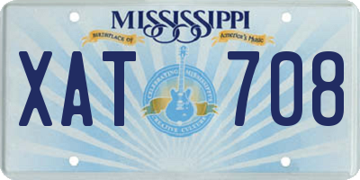 MS license plate XAT708