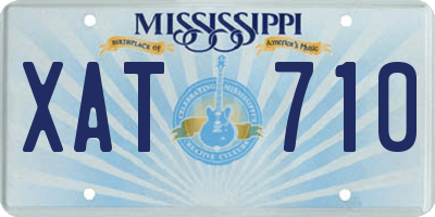 MS license plate XAT710