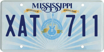 MS license plate XAT711