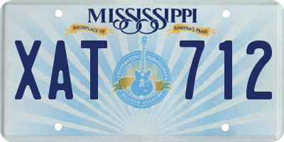 MS license plate XAT712