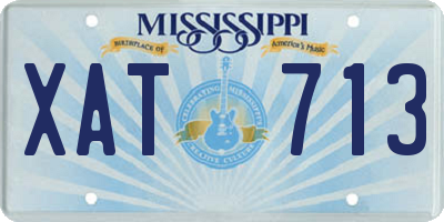 MS license plate XAT713