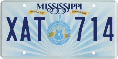 MS license plate XAT714