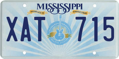 MS license plate XAT715