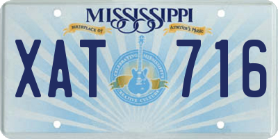MS license plate XAT716
