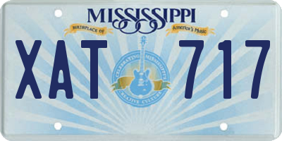 MS license plate XAT717
