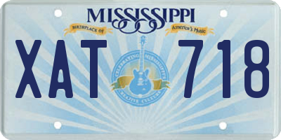 MS license plate XAT718