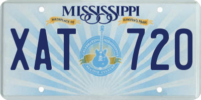 MS license plate XAT720