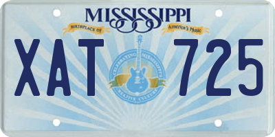 MS license plate XAT725