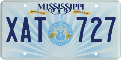MS license plate XAT727