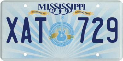 MS license plate XAT729