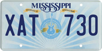 MS license plate XAT730