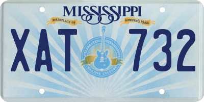 MS license plate XAT732