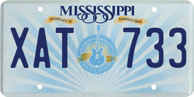 MS license plate XAT733