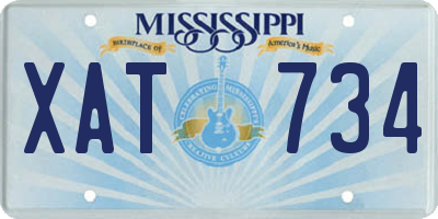 MS license plate XAT734