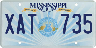 MS license plate XAT735