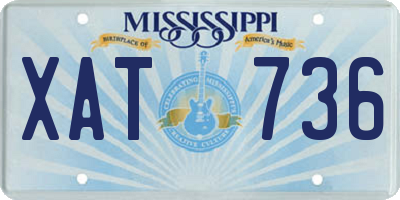 MS license plate XAT736