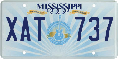 MS license plate XAT737
