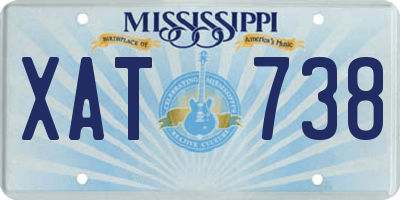 MS license plate XAT738